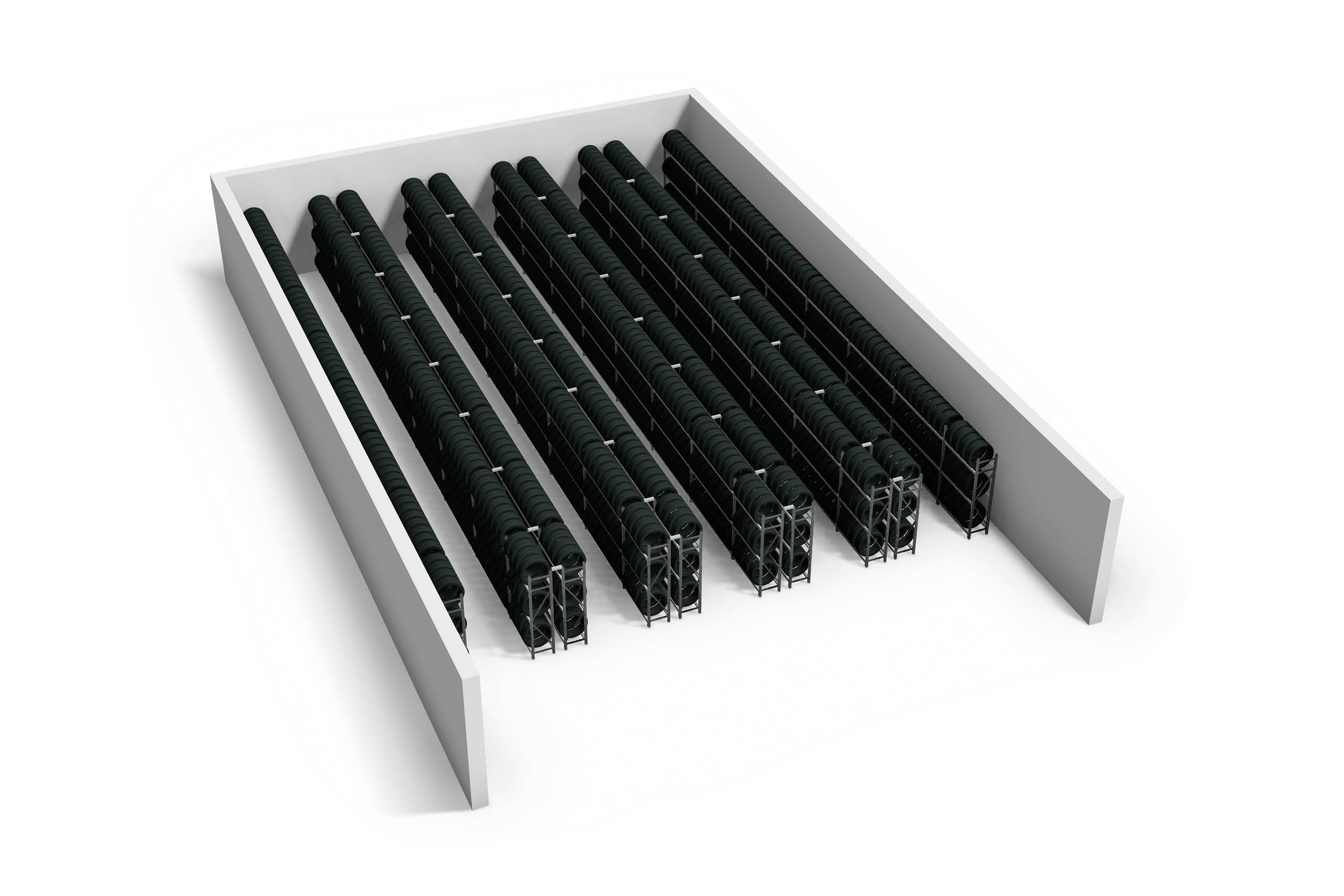 Dækreol - Single racks low